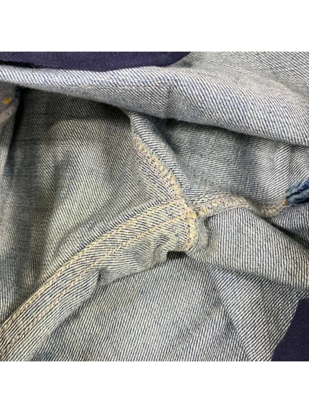 Louis Vuitton Jeans 34 S Gm1 Blue Full Length Monogram Patch Cut Out Cotton
